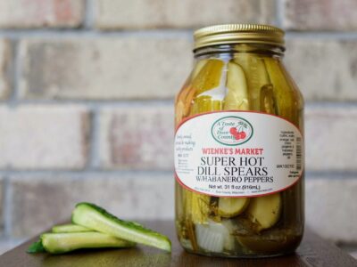 Super Hot Dill Spears w/Habanero peppers-32 oz.