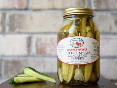 Hot Dill Spears w/jalapeno peppers-32 oz.