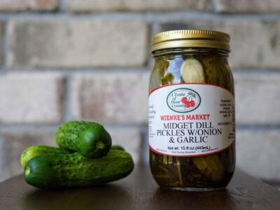 Midget Dill Pickles w/onion & garlic-16 oz.